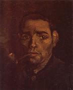 Vincent Van Gogh Head of a Young Peasant with Pipe (nn04) oil painting artist